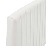Rebecca White Performance Velvet Full / Queen Headboard - Ornate Home