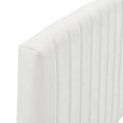Rebecca White Performance Velvet Full / Queen Headboard - Ornate Home