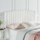 Rebecca White Performance Velvet Twin Headboard - Ornate Home