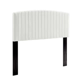 Rebecca White Performance Velvet Twin Headboard - Ornate Home