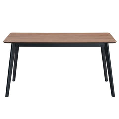 Rebi Walnut & Black Dining Table - Ornate Home
