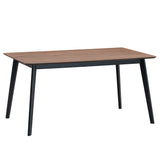 Rebi Walnut & Black Dining Table - Ornate Home