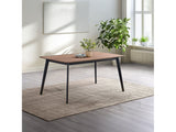 Rebi Walnut & Black Dining Table - Ornate Home