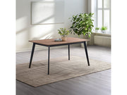 Rebi Walnut & Black Dining Table - Ornate Home
