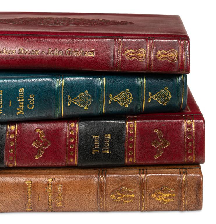 Rebound Brown Leather Books Assorted (Set of 12) - Ornate Home