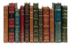 Rebound Brown Leather Books Assorted (Set of 12) - Ornate Home