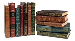 Rebound Brown Leather Books Assorted (Set of 12) - Ornate Home