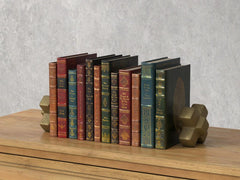 Rebound Brown Leather Books Assorted (Set of 12) - Ornate Home