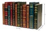 Rebound Brown Leather Books Assorted (Set of 12) - Ornate Home