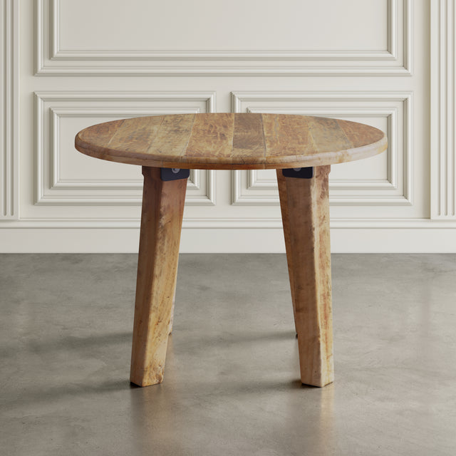 Reclamation Brown Round Dining Table - Ornate Home