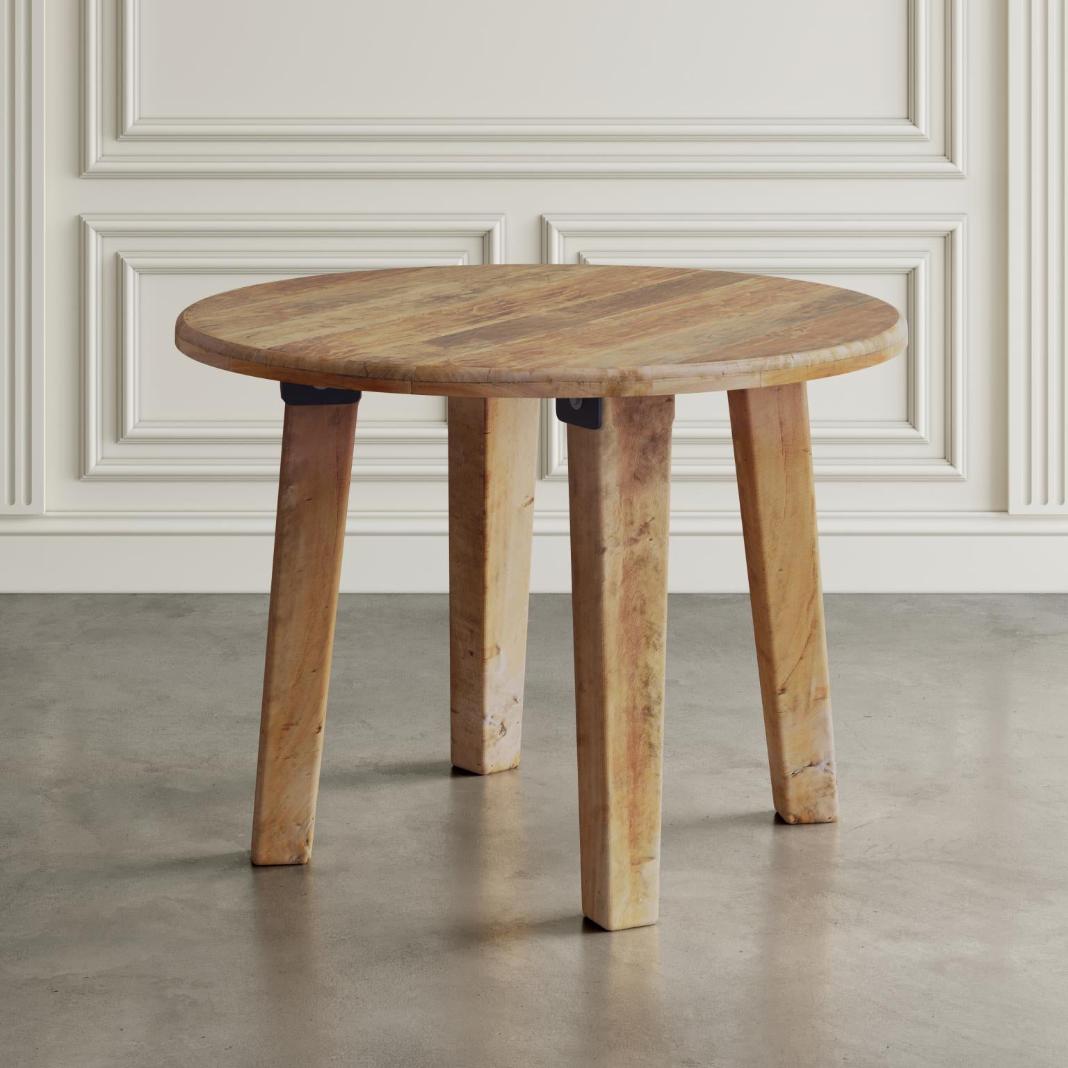 Reclamation Jade/Brown Round Dining Table w/ 4 Owen Chairs - Ornate Home
