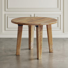 Reclamation Jade/Brown Round Dining Table w/ 4 Owen Chairs - Ornate Home