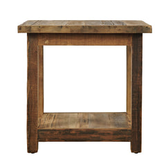 Reclamation Rustic Brown Chairside Table - Ornate Home