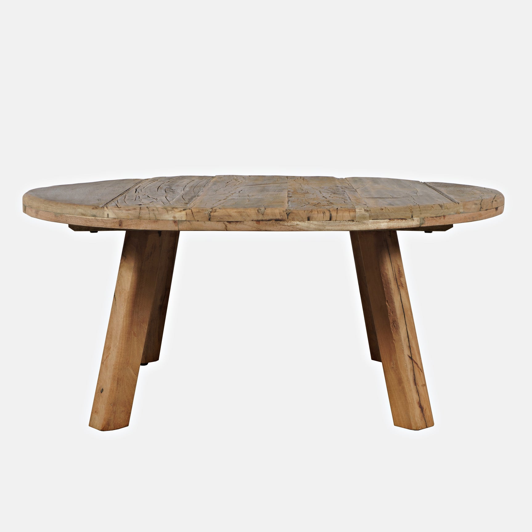Reclamation Rustic Brown Large Round Cocktail Table - Ornate Home