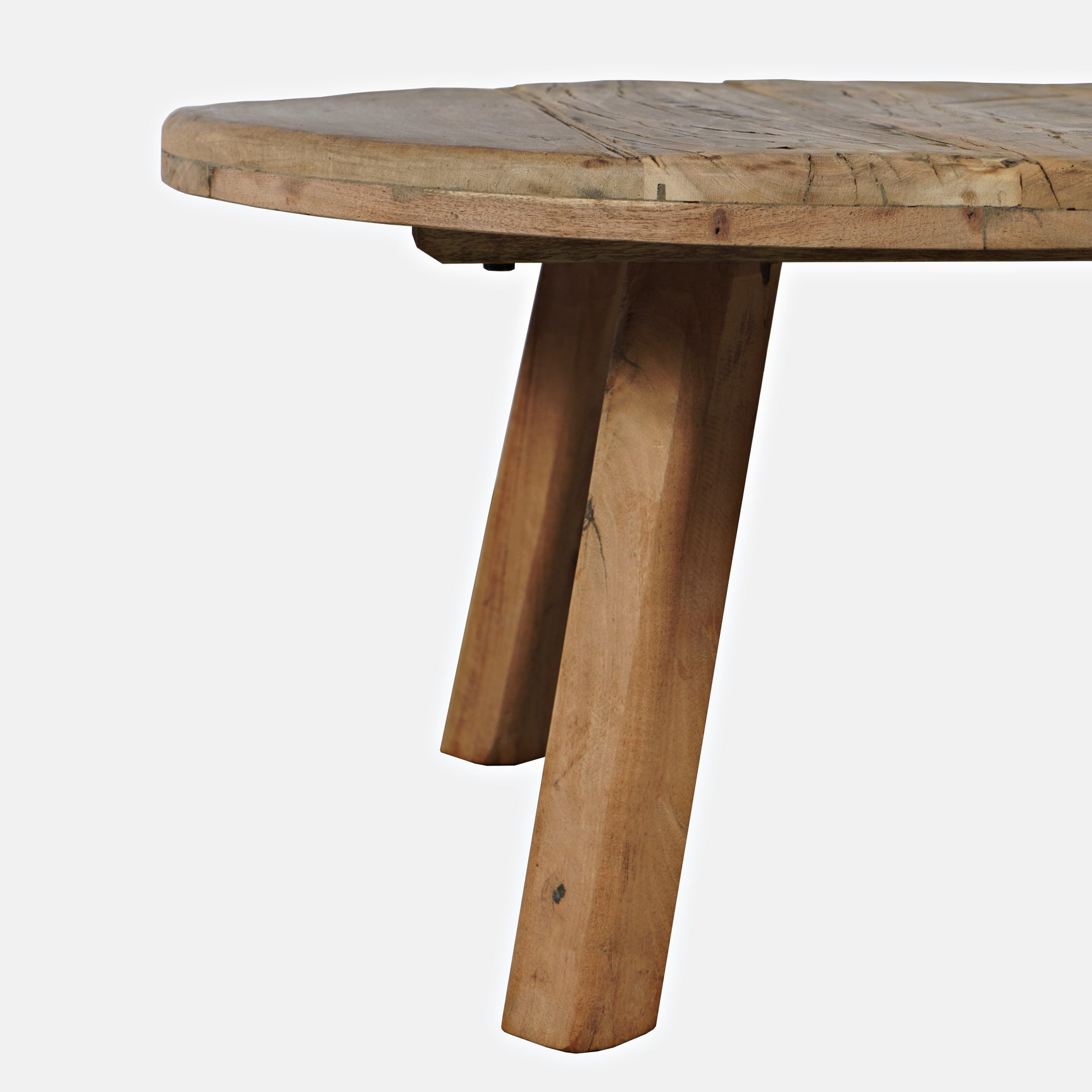 Reclamation Rustic Brown Large Round Cocktail Table - Ornate Home