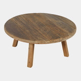 Reclamation Rustic Brown Large Round Cocktail Table - Ornate Home