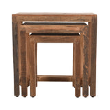 Reclamation Rustic Brown Nesting Tables (Set of 3) - Ornate Home