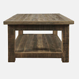 Reclamation Rustic Brown Rectangle Cocktail Table - Ornate Home