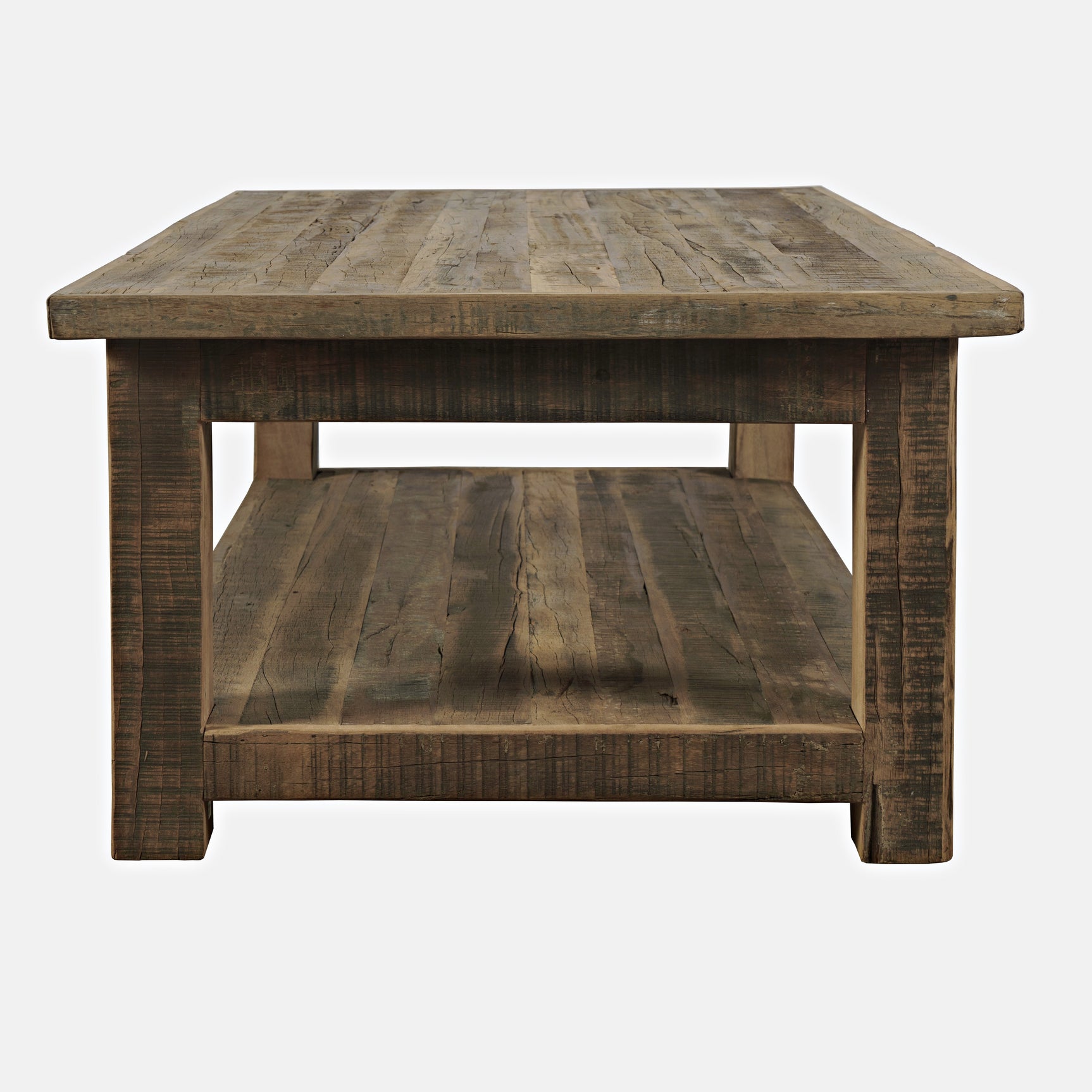 Reclamation Rustic Brown Rectangle Cocktail Table - Ornate Home