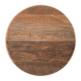 Reclamation Rustic Brown Small Round Cocktail Table - Ornate Home
