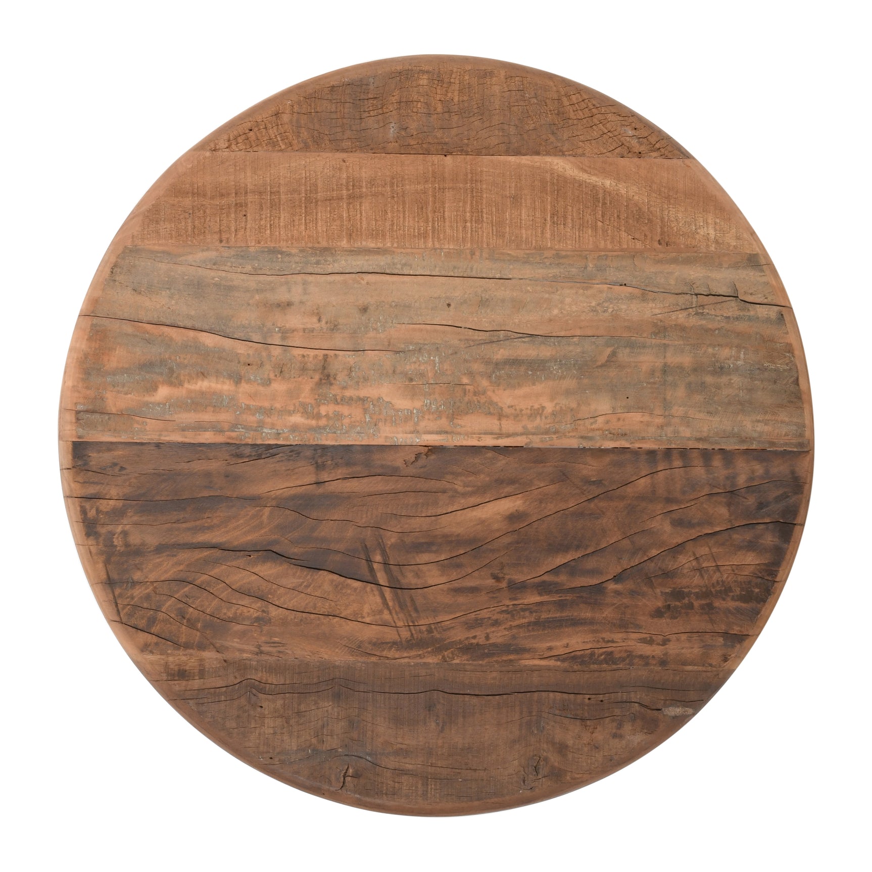 Reclamation Rustic Brown Small Round Cocktail Table - Ornate Home
