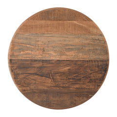 Reclamation Rustic Brown Small Round Cocktail Table - Ornate Home