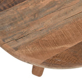 Reclamation Rustic Brown Small Round Cocktail Table - Ornate Home