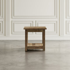 Reclamation Rustic Brown Square End Table - Ornate Home