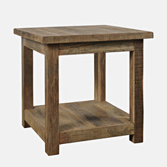 Reclamation Rustic Brown Square End Table - Ornate Home