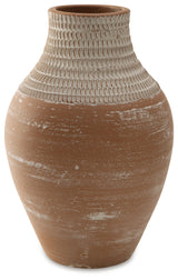 Reclove Distressed White Vase (13.13"H) - Ornate Home