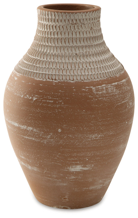 Reclove Distressed White Vase (13.13"H) - Ornate Home