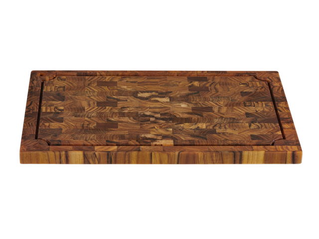Rectangular Teak Cutting Board with Juice Groove - Ornate Home