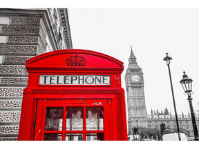 Red Booth Tempered Glass w / Foil Wall Art - Ornate Home