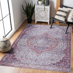 Red Cael Tumble Dry Washable Rug - Clearance - Ornate Home