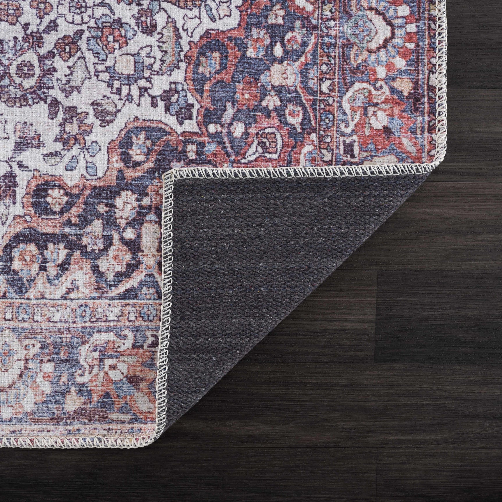 Red Cael Tumble Dry Washable Rug - Clearance - Ornate Home