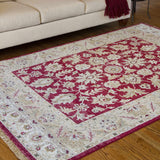 Red&Gold Premium Wool Area Rug - Clearance - Ornate Home