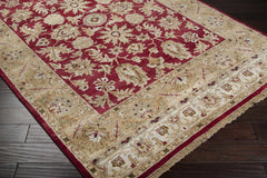 Red&Gold Premium Wool Area Rug - Clearance - Ornate Home
