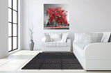 Red Tree Tempered Glass w / Foil Wall Art - Ornate Home