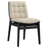 Redbridge Cream/Black Velvet Upholstered Side Chair (Set of 2) - Ornate Home