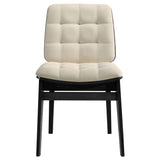 Redbridge Cream/Black Velvet Upholstered Side Chair (Set of 2) - Ornate Home