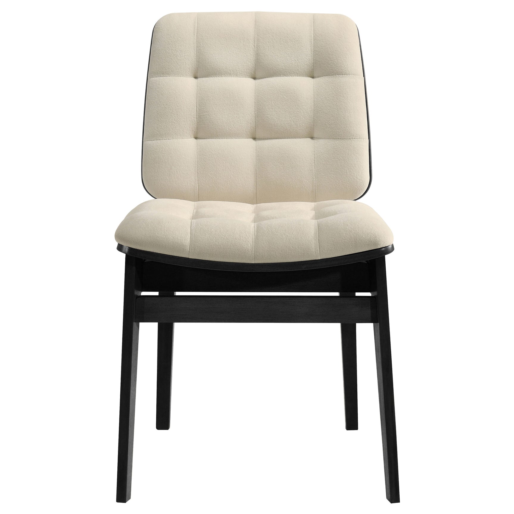 Redbridge Cream/Black Velvet Upholstered Side Chair (Set of 2) - Ornate Home