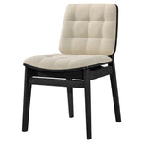 Redbridge Cream/Black Velvet Upholstered Side Chair (Set of 2) - Ornate Home