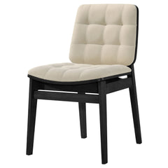 Redbridge Cream/Black Velvet Upholstered Side Chair (Set of 2) - Ornate Home