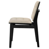 Redbridge Cream/Black Velvet Upholstered Side Chair (Set of 2) - Ornate Home