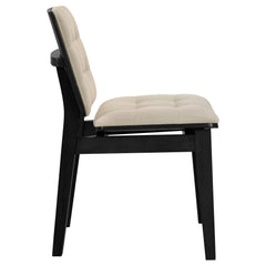 Redbridge Cream/Black Velvet Upholstered Side Chair (Set of 2) - Ornate Home