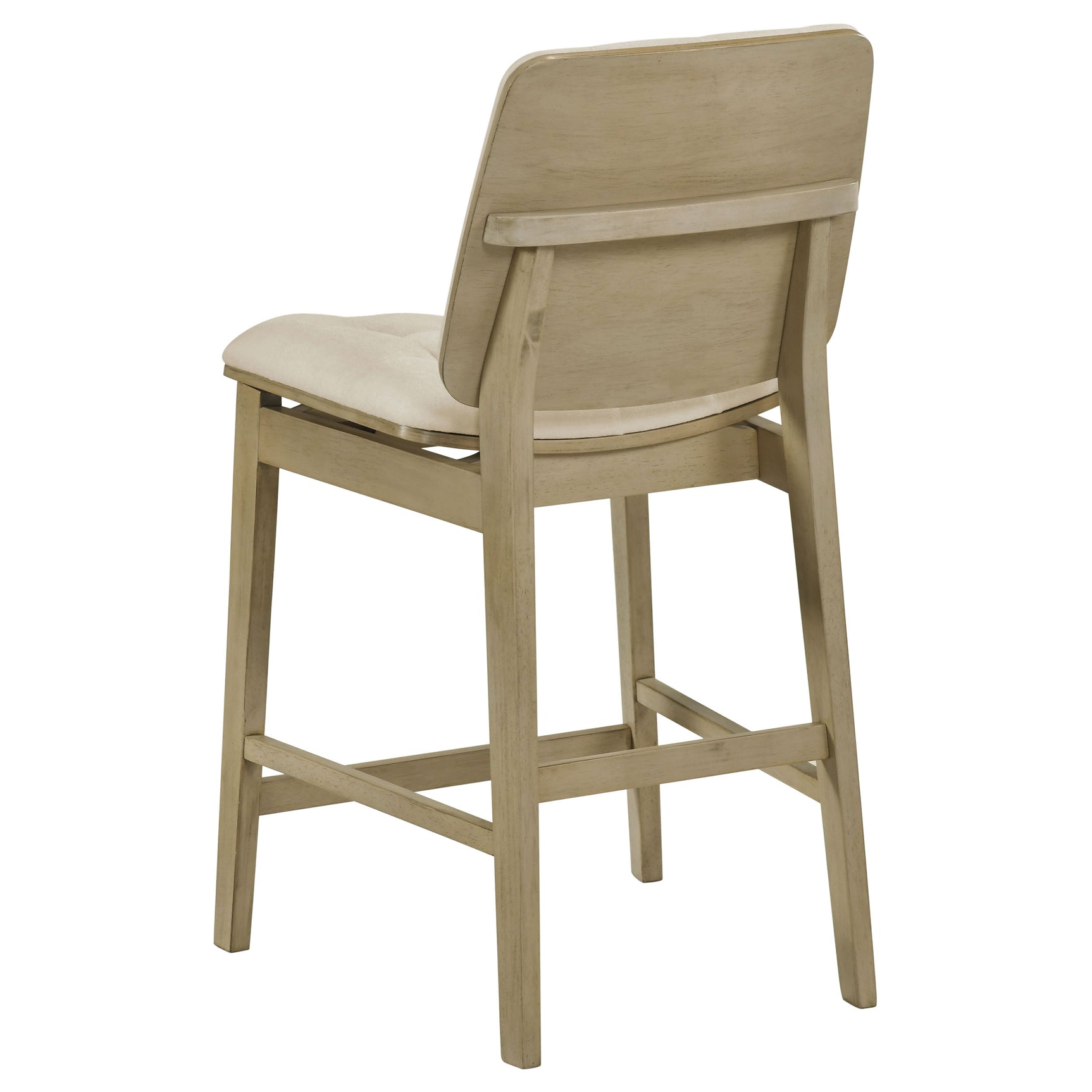 Redbridge Cream/Natural Oak Velvet Upholstered Counter Chair (Set of 2) - Ornate Home