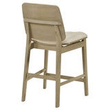 Redbridge Cream/Natural Oak Velvet Upholstered Counter Chair (Set of 2) - Ornate Home