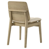 Redbridge Cream/Natural Oak Velvet Upholstered Side Chair (Set of 2) - Ornate Home