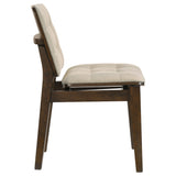 Redbridge Cream/Walnut Velvet Upholstered Side Chair (Set of 2) - Ornate Home