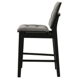 Redbridge Grey/Black Velvet Upholstered Counter Chair (Set of 2) - Ornate Home